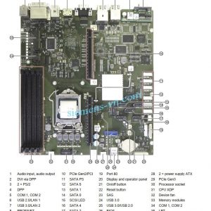 SIMATIC IPC647D interfaces on the motherboard