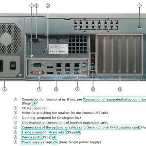 Simatic Ipc547j rack PC Rear of the device