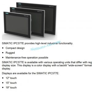 Gia ban SIMATIC IPC377E basic panel PC